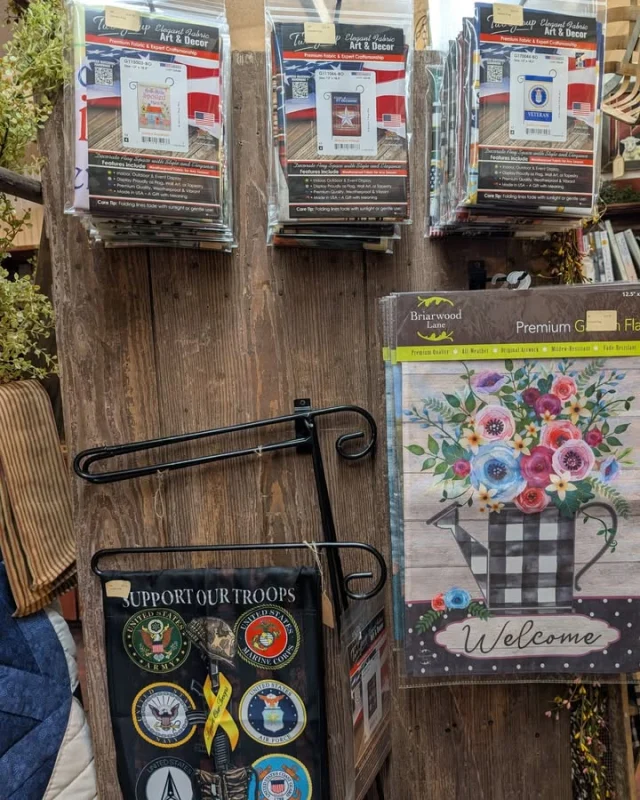 Stocked up on some garden flags and stands. The MSRP on these puppies is $24.95. NOPE! Let's do $14.95 instead. Welcome, Faith- based, military, all kinds!