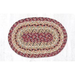 Naturally Colored Swatch, Oval, 10"x15" - Burgundy