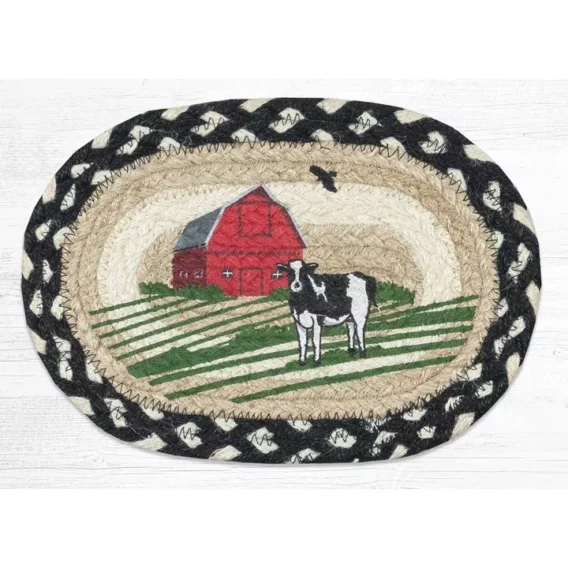 Printed Swatch, Oval, 7.5"x11" - Red Barn
