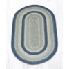 Braided Rug, Oval, 3'x5' - Breezy Blue/Taupe/Ivory