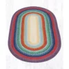 Braided Rug, Oval, 3'x5' - Rainbow 1