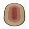 Braided Rug, Oval, 5'x8' - Burgundy/Gray/Cream