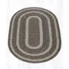 Braided Rug, Oval, 5'x8' - Ebony/Ivory/Chocolate