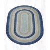 Braided Rug, Oval, 5'x8' - Breezy Blue/Taupe/Ivory