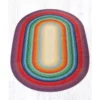 Braided Rug, Oval, 5'x8' - Rainbow 1