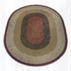 Braided Rug, Oval, 8'x11' - Burgundy/Mustard