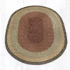 Braided Rug, Oval, 8'x11' - Burgundy/Gray/Cream