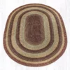Braided Rug, Oval, 8'x11' - Burgundy/Gray/Cream