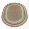 Braided Rug, Oval, 8'x11' - Buttermilk/Cranberry