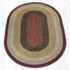 Braided Rug, Oval, 6'x9' - Burgundy/Mustard