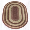 Braided Rug, Oval, 6'x9' - Burgundy/Gray/Cream