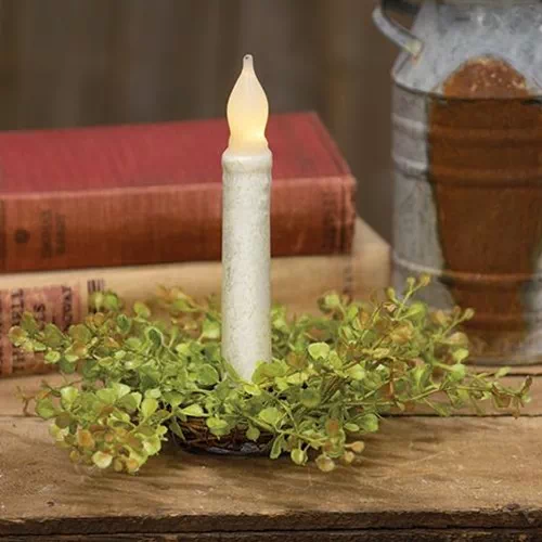 Baby’s Grass Candle Ring, Light Green, 9″
