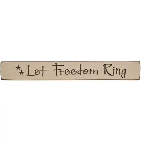 Let Freedom Ring Engraved Block, 12″