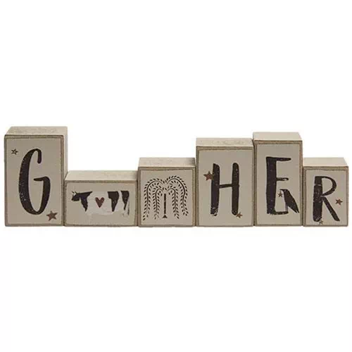 Primitive “Gather” Letter Blocks