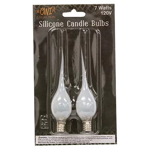 Clear Silicone Bulbs, 7W, 2-pack
