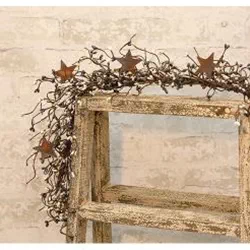 Pip Berry Garland With Stars, Farmhouse Mix, 40″
