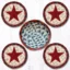 Coasters in a Basket - Red Star